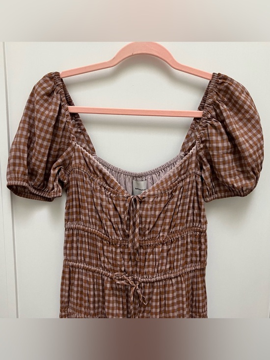 Reformation Rhett Midi Dress in Audrie Check - Size 4 - Picture 7 of 13